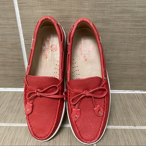 NWOT Marc Joseph Red Loafers - Picture 6 of 8